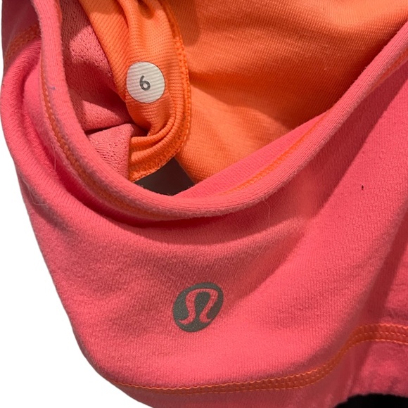 Lululemon Gray and Coral Tank W Shelf Bra Size 6 - Picture 5 of 5